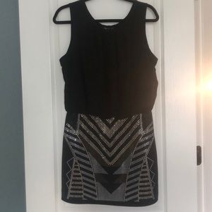 Black cocktail dress beaded size L
